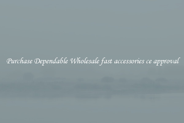 Purchase Dependable Wholesale fast accessories ce approval