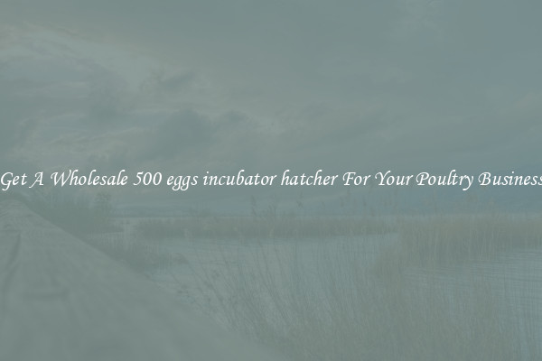 Get A Wholesale 500 eggs incubator hatcher For Your Poultry Business