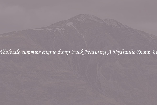 Wholesale cummins engine dump truck Featuring A Hydraulic Dump Bed