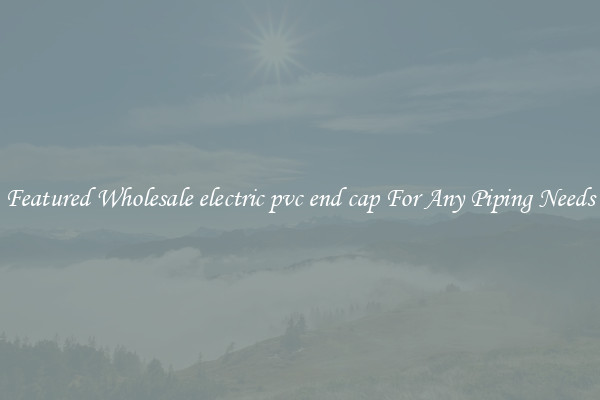 Featured Wholesale electric pvc end cap For Any Piping Needs