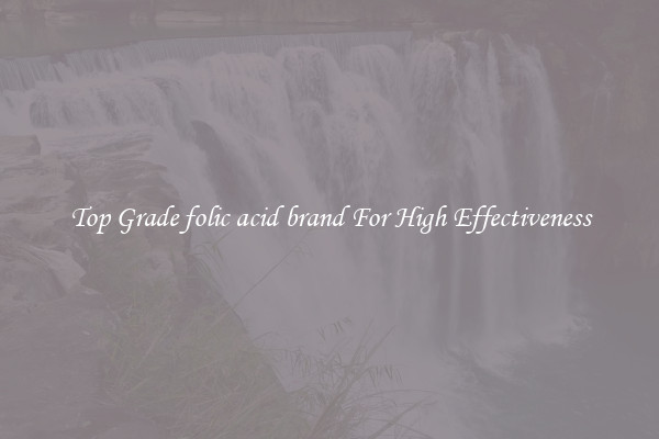 Top Grade folic acid brand For High Effectiveness