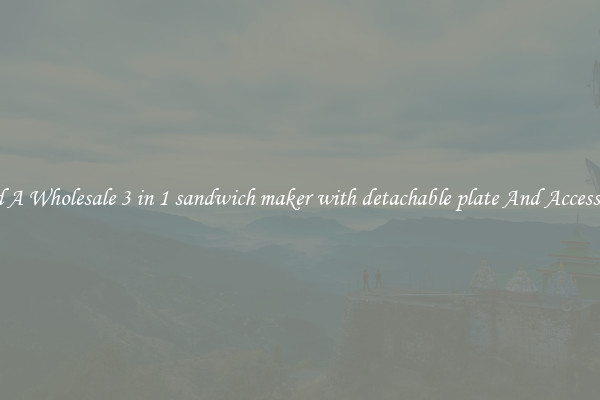 Find A Wholesale 3 in 1 sandwich maker with detachable plate And Accessories