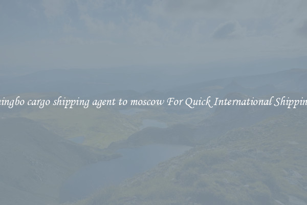 ningbo cargo shipping agent to moscow For Quick International Shipping