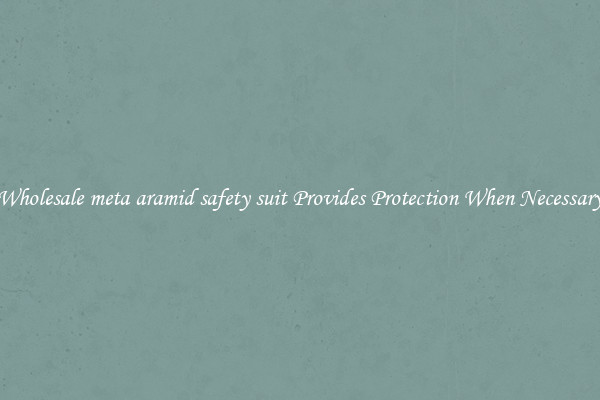 Wholesale meta aramid safety suit Provides Protection When Necessary