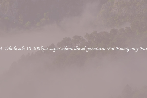 Get A Wholesale 10 200kva super silent diesel generator For Emergency Purposes