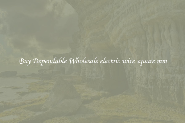 Buy Dependable Wholesale electric wire square mm