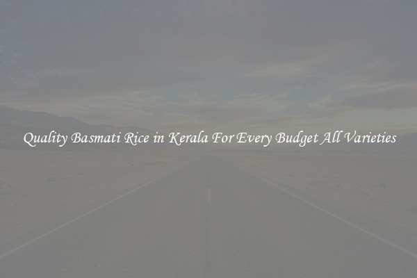 Quality Basmati Rice in Kerala For Every Budget All Varieties