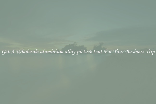 Get A Wholesale aluminium alloy picture tent For Your Business Trip
